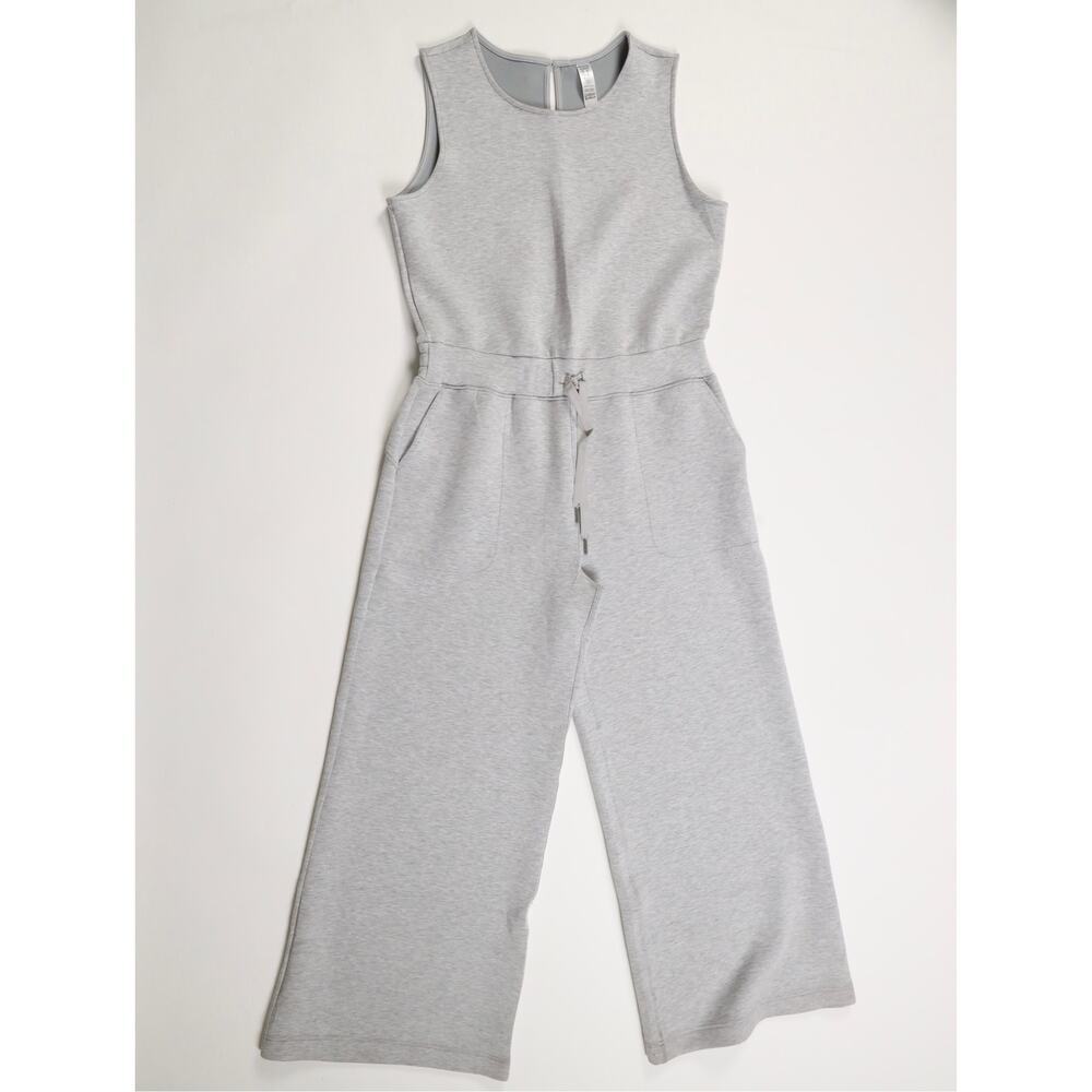 Spanx AirEssentials Jumpsuit XL Grey Wide Leg Sleeveless Luxe NWT Athleisure - Picture 5 of 14